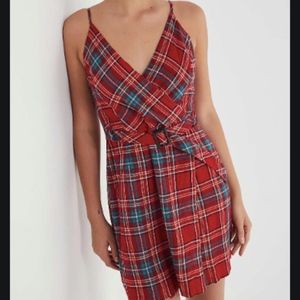 Urban Outfitters Amanda Linen Belt Wrap Dress NWT